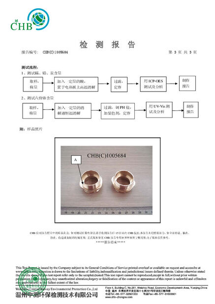 Китай ZHEJIANG HONGXIANG CONNECTOR MANUFACTURING CO.,LTD. Сертификаты